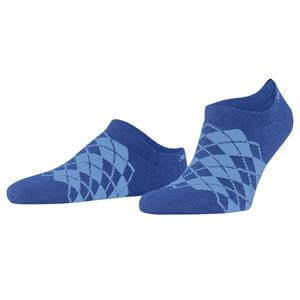 Burlington Soft Argyle Men Sneaker Socks in Deep Blue